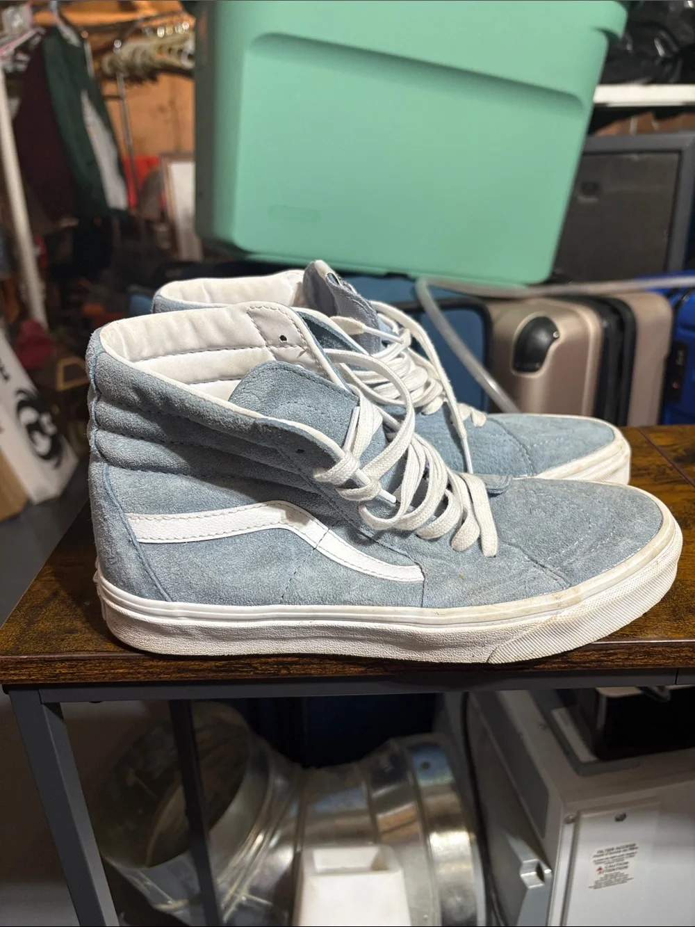 Old Skool vans, blue suede, size 7.5